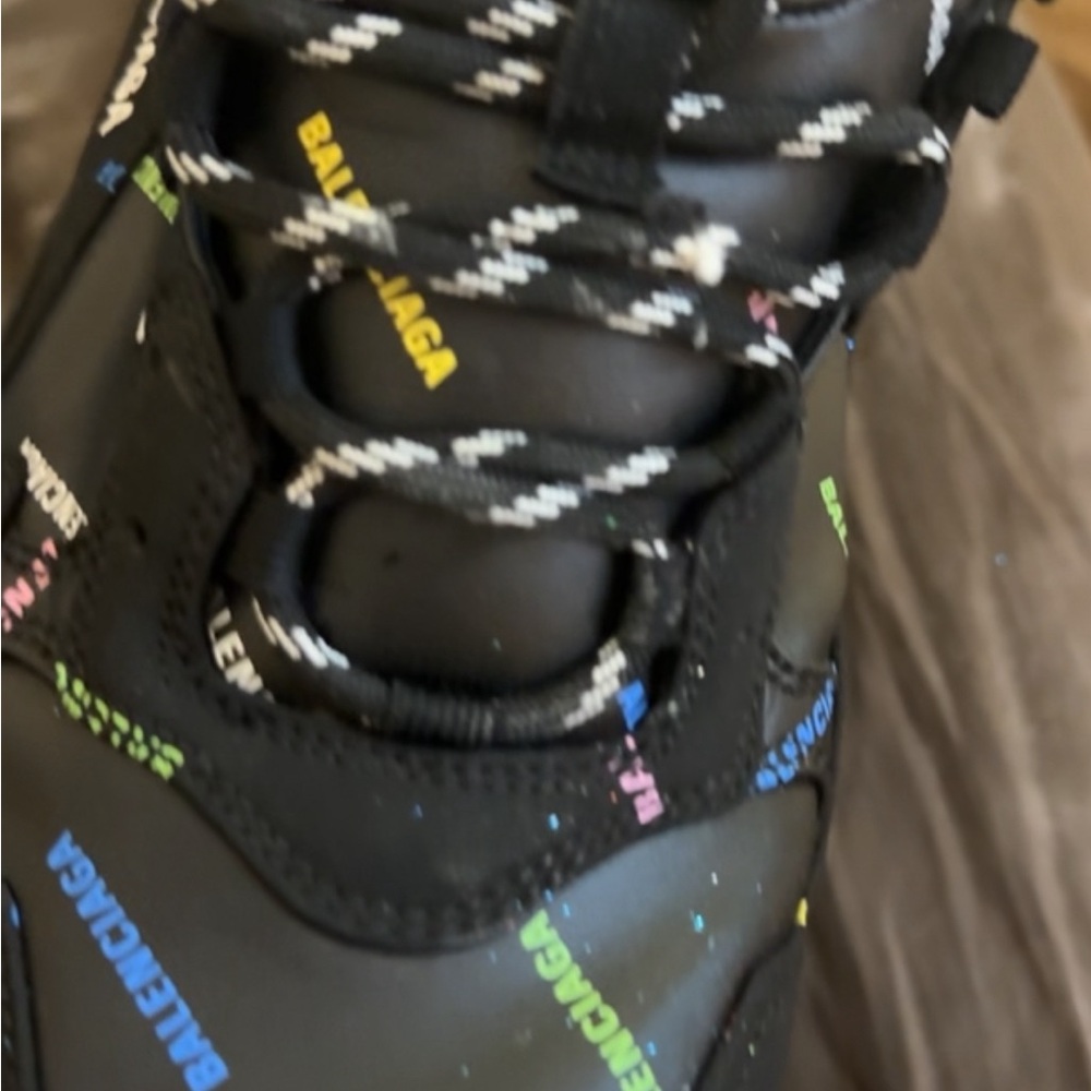 Balenciaga Kids Black Multicolor Sneakers